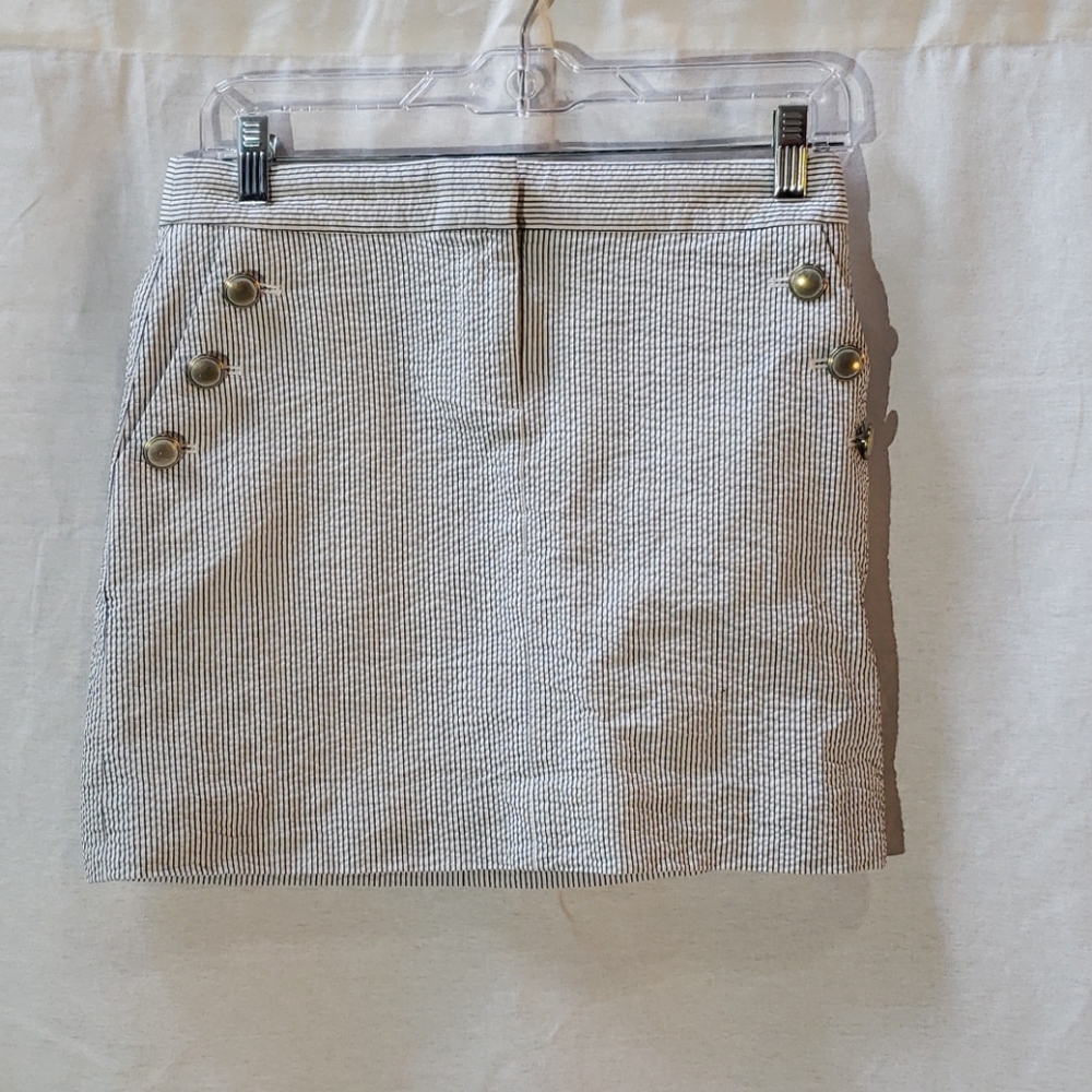 J. Crew Factory Seersucker Striped Skirt